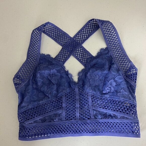 Intimately Free People Egret Sitting Pretty Brami Bralette Lace Bra Womens - Picture 3 of 7